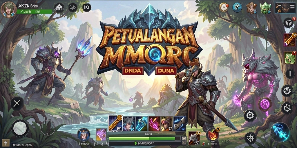 Screenshot gameplay 369ZK yang penuh petualangan MMORPG.