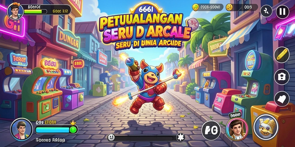 Tangkapan layar utama 666I menampilkan aksi seru gameplay arcade.