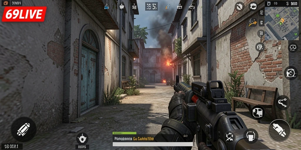 Gameplay menegangkan di dalam dunia TPS 69LIVE.