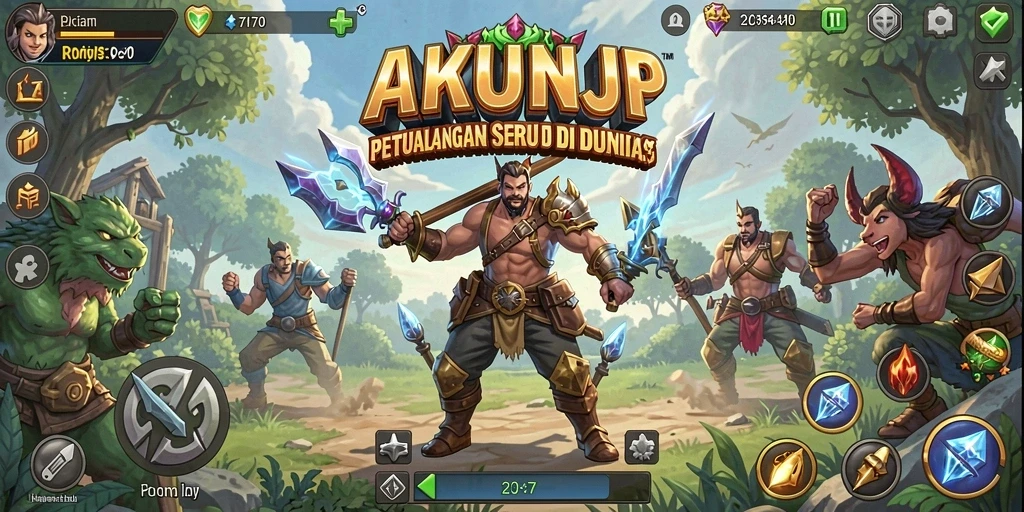 Screenshot gameplay AKUNJP yang menampilkan aksi RPG seru.