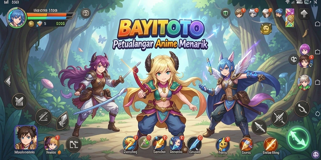 Tampilan gameplay seru di dunia Anime BAYITOTO.