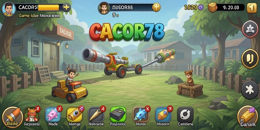 Tangkapan layar dari gameplay menarik CACOR78 dengan elemen Idle.