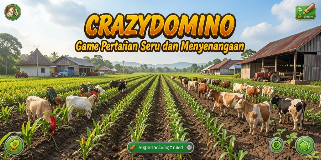 Tampilan gameplay seru dalam dunia pertanian CRAZYDOMINO.