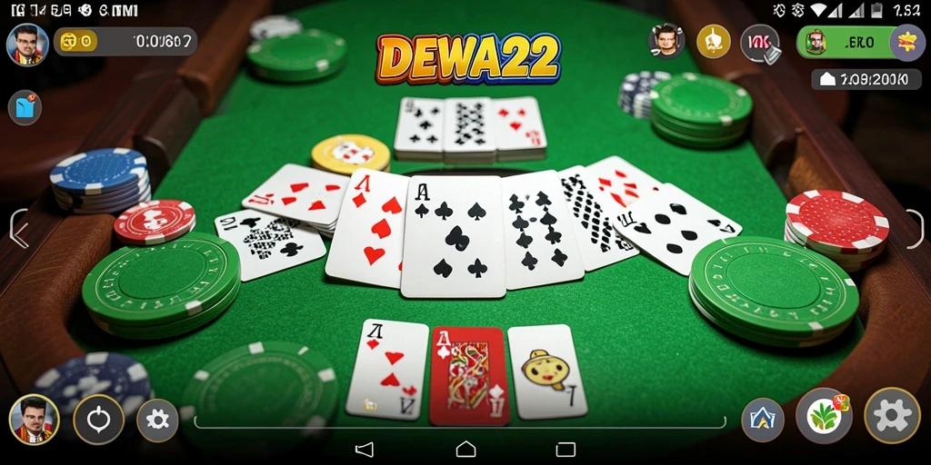 Tampilan gameplay Gaple yang seru dan menarik di DEWA22.