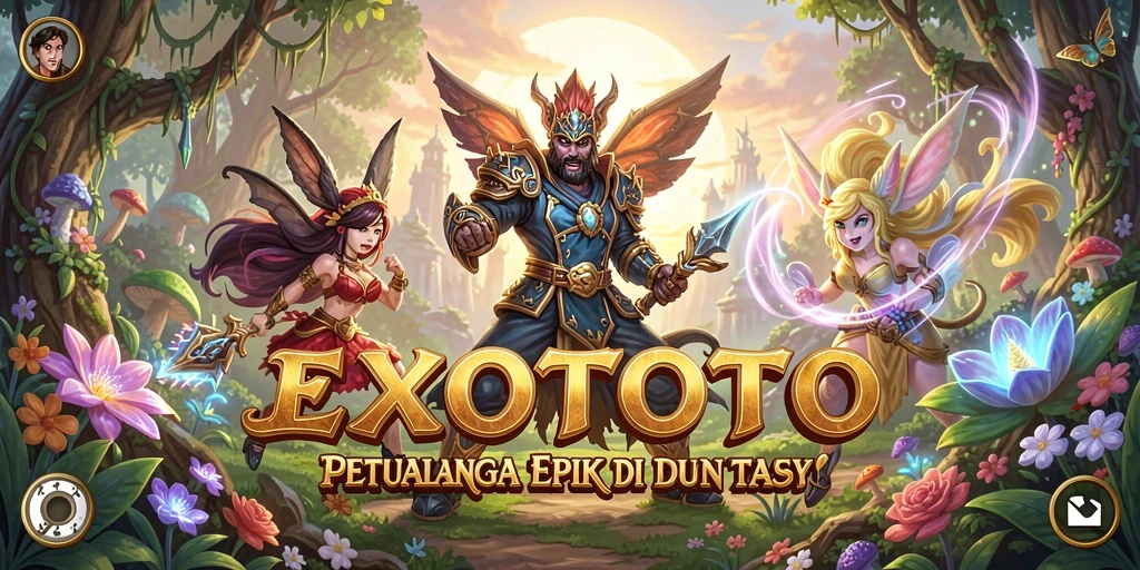 Screenshot menampilkan aksi gameplay mendebarkan dalam EXOTOTO dengan karakter yang epik.