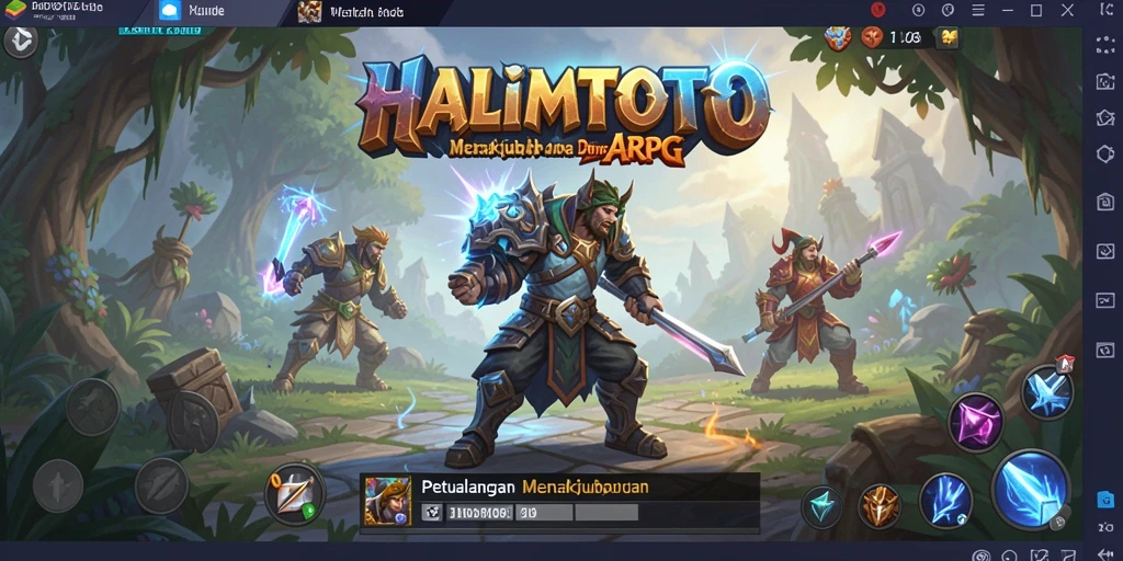 Tampilan gameplay menakjubkan dari HALIMTOTO dengan aksi ARPG yang dinamis.