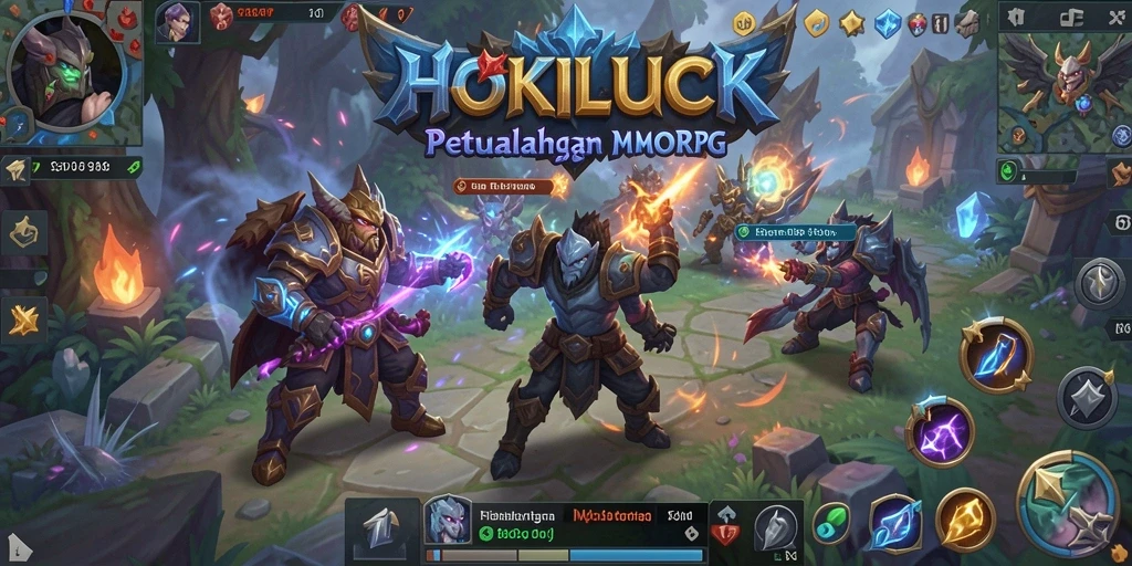 Screenshot gameplay HOKILUCK menampilkan petualangan seru di dunia MMORPG.