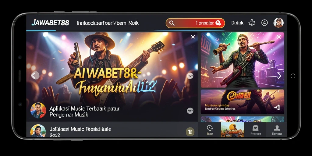 Tampilan gameplay JAWABET88 dengan fitur musik interaktif.