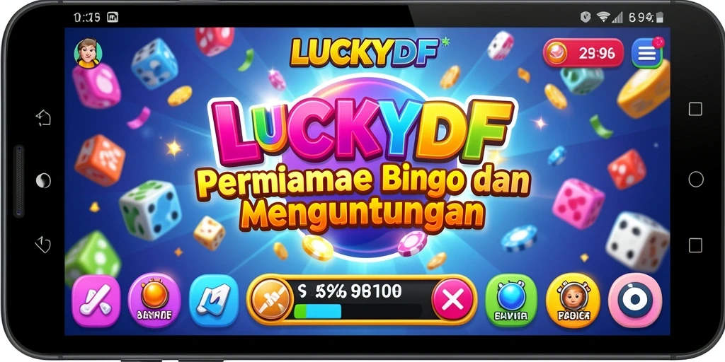 Tampilan gameplay LUCKYDF yang menarik saat bermain Bingo.