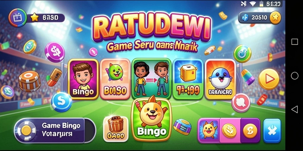 Tampilan menarik dari gameplay Bingo di RATUDEWI.
