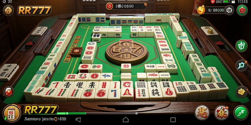Screenshot gameplay RR777 yang menarik dan seru saat bermain Mahjong.