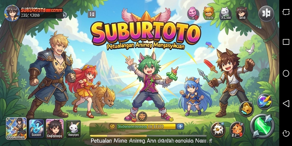 Screenshot gameplay SUBURTOTO menampilkan karakter Anime dalam aksi.