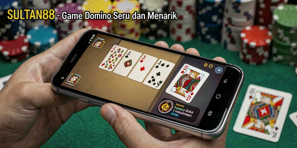 Tampilan permainan Domino yang menyenangkan di SULTAN88.