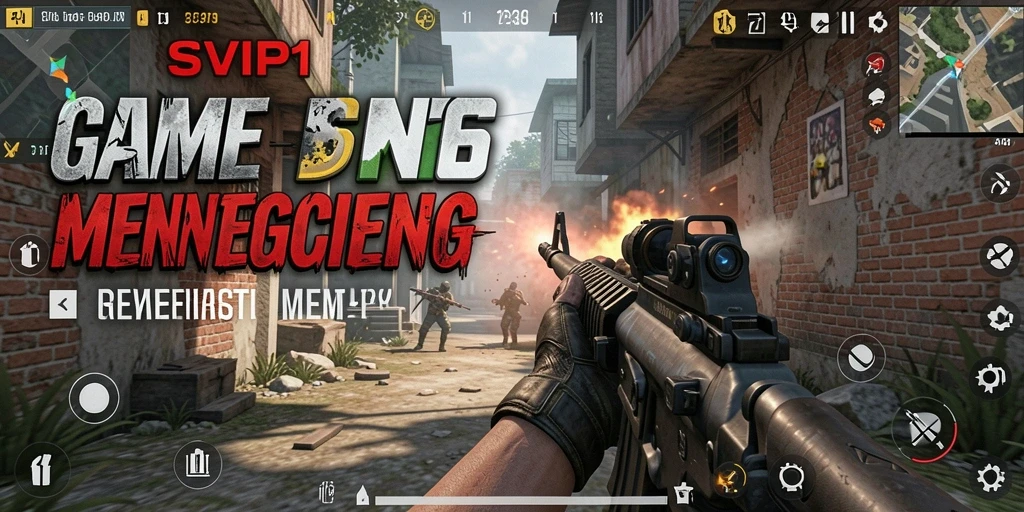 Screenshot menunjukkan aksi intens gameplay FPS di SVIP1.