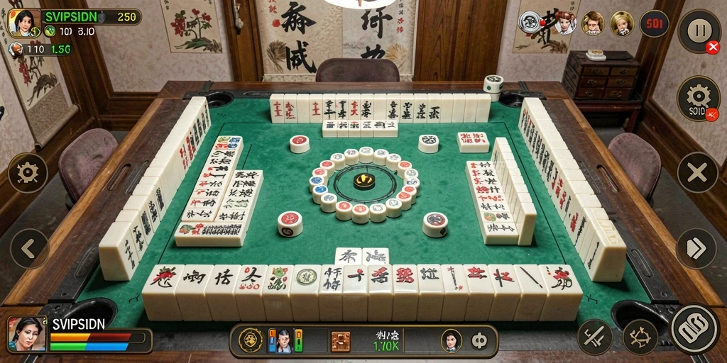 Tampilan permainan Mahjong yang seru dan menantang di SVIPSIDN.