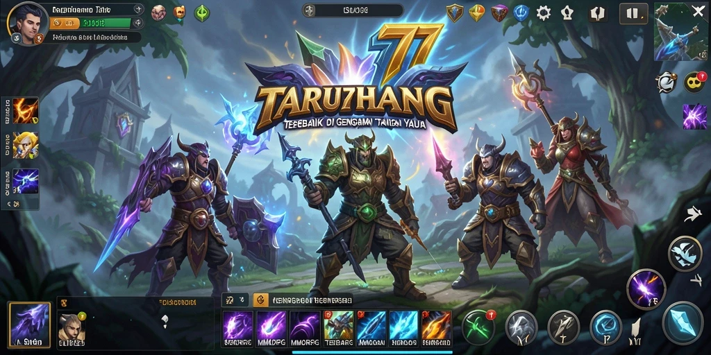 Screenshot TARUHAN77 menampilkan aksi seru dan grafis menakjubkan dalam MMORPG.