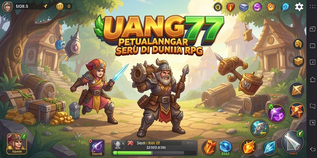 Tangkapan layar utama <strong>UANG77</strong> menampilkan aksi pertarungan seru dan grafis yang memukau.