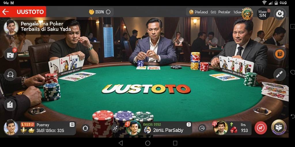 Tampilan gameplay Poker UUSTOTO yang seru dan menarik.