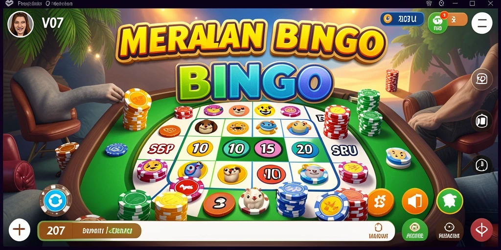 Tampilan screenshot utama V07 dengan gameplay Bingo yang seru.